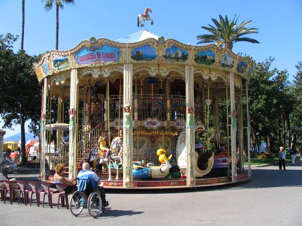 Carousel in the well-know beach in Cannes
Close to the festival building is an old carousel with a lot of interesting details.