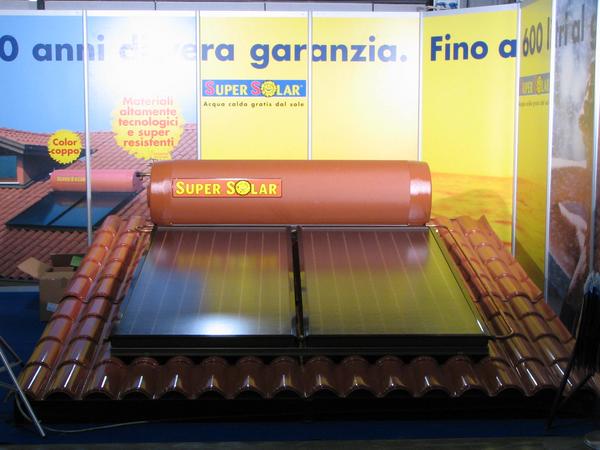 Boiler in the roof with solar collector
This systems are widespread In advanced lands like Israel to the hot-water preparation. We wish the exhibitor to have similar success in Italy.