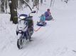 Schlittenfahren
Endlich Schnee, da muss der Elektroroller sofort als Zugmaschine für Schlitten ausprobiert werden. Video (6,8MB)