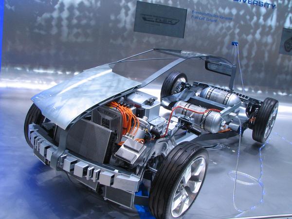 Chevrolet Volt Plug-in hybrid hydrogen
32 km range with the batteries and 480 km with the hydrogen tanks. Mankind will seriously stop the climate disaster. Fossile fuels are highly taxed.