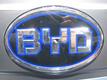 Brand name BYD
Close up from the BYD logo in front of the e6 electric car.